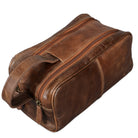 Leder Kulturtasche Vintage Design