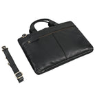 schwarze Laptoptasche aus Leder für Herren