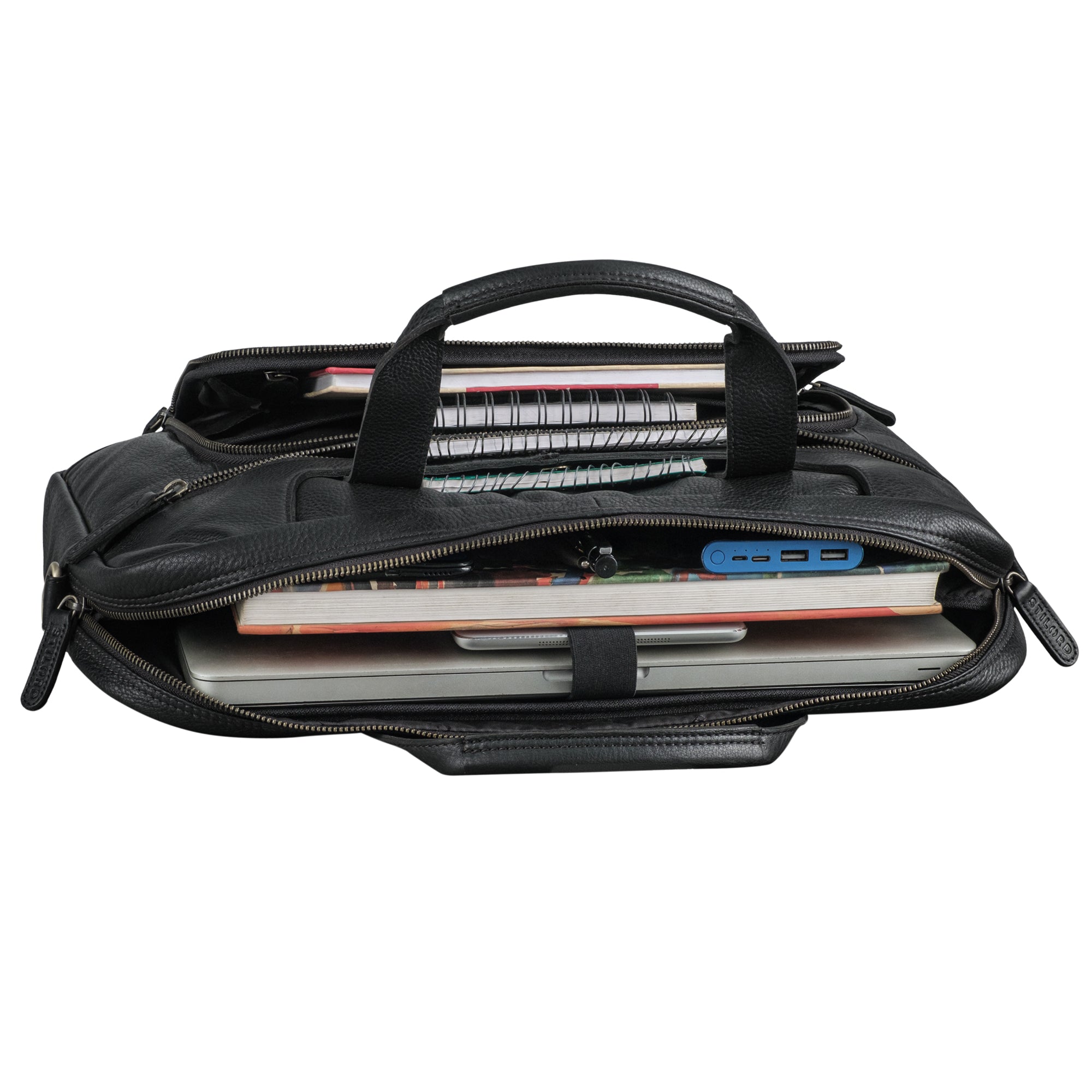 Business Tasche Leder Herren schwarz