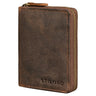 "Giannis" Carteira Pequena Homem Couro Vertical RFID Vintage