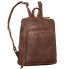 Vintage Rucksack Leder Damen klein braun