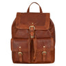 "Nora" Grande Mochila de Couro Vintage