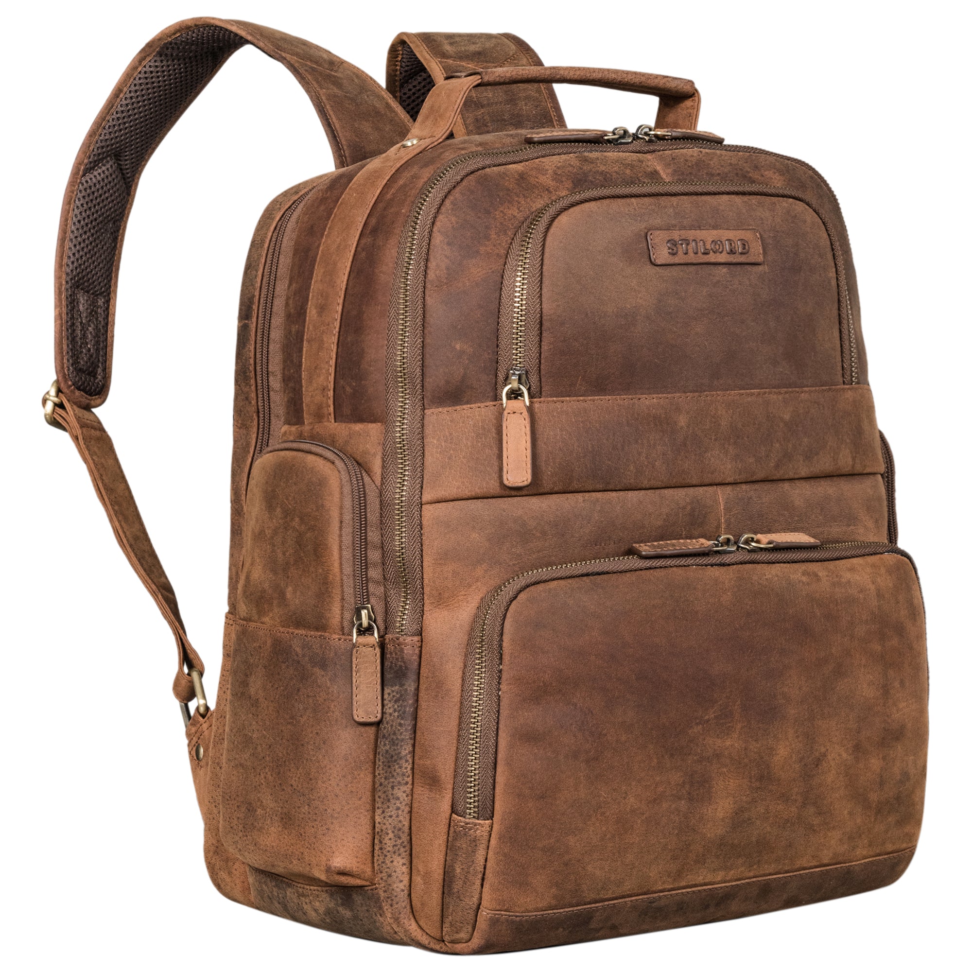XXL Lederrucksack mit Laptopfach 15 6 Zoll Echtleder Unisex