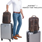 Brauner Lederdaypack Vintage Unisex
