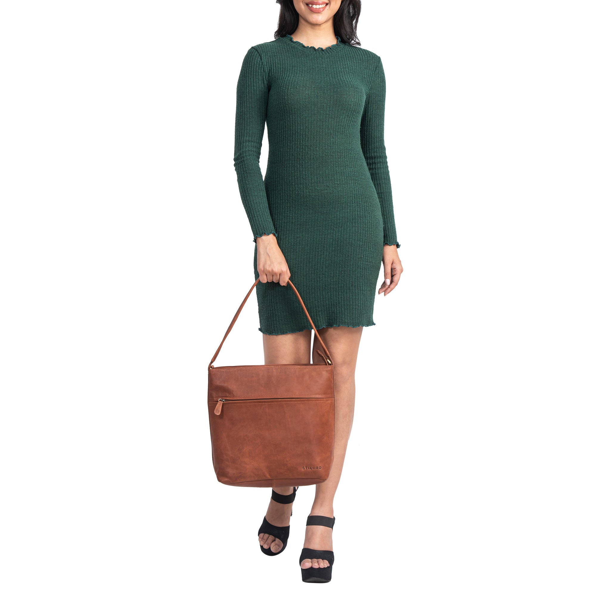 Shopper Damen Leder braun
