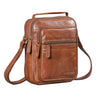 "Lazzaro" Bolsa Transversal Masculina de Couro Pequena Tablet 10,9"