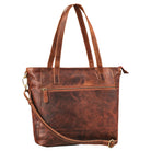 Große Tote Bag Leder braun aus der schrägen Frontalperspektive