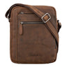 "Bruce" Bolsa Vintage Masculina de Couro Pequena para Ombro