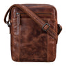 Dunkelbraune Leder Messenger Bag Vintage