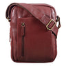 "Irving" Bolsa Vintage Couro Marrom Pequena para Ombro 10.1 Polegadas
