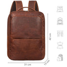 Leder Herren Rucksack Braun Groß