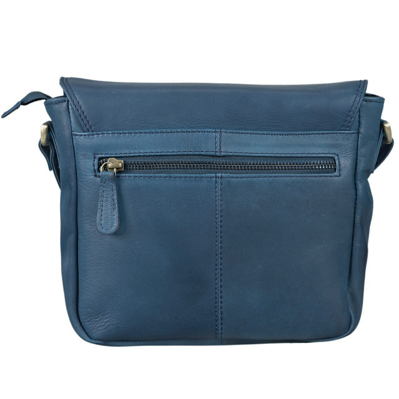 Echtleder Handtasche blau