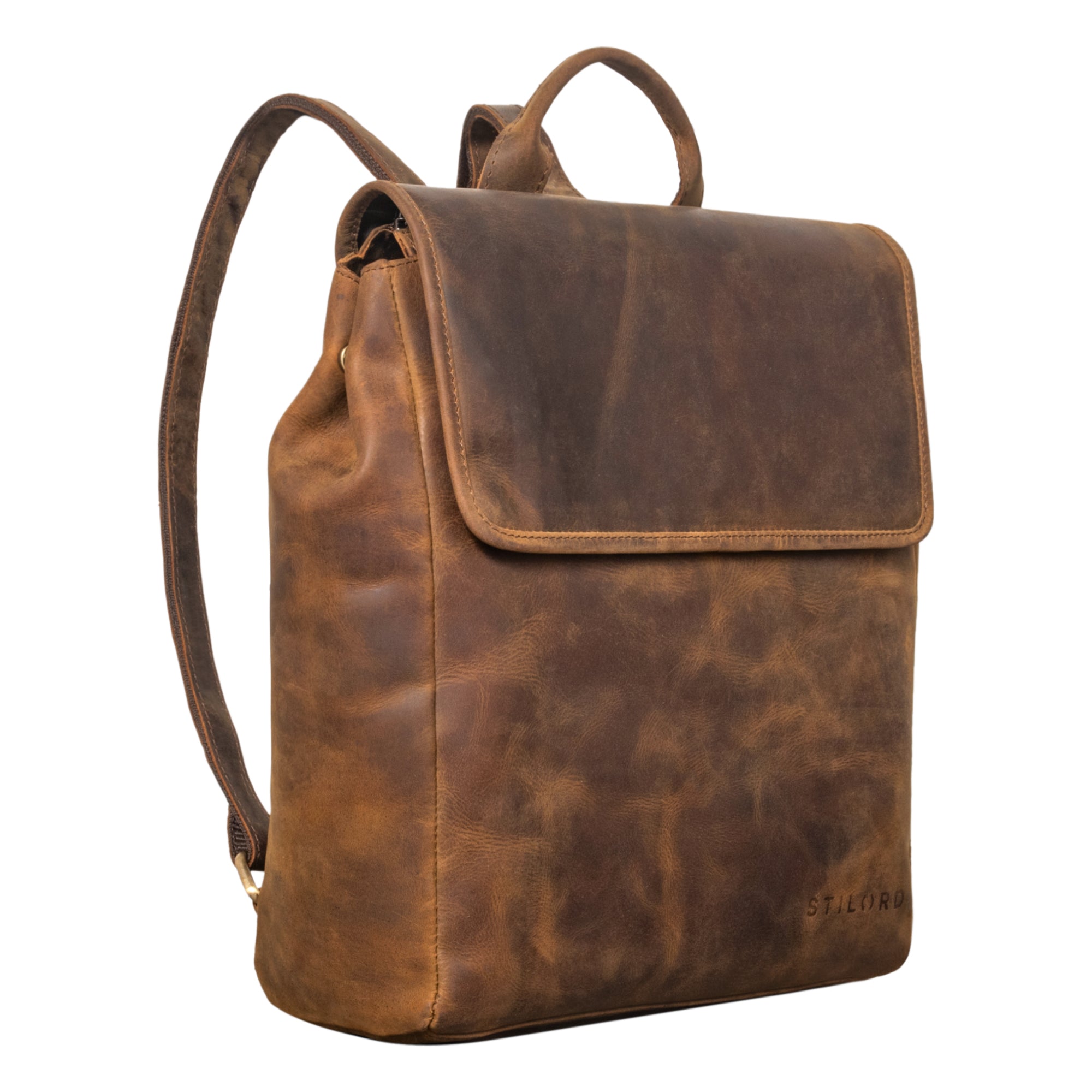Herrenrucksack elegant leder braun