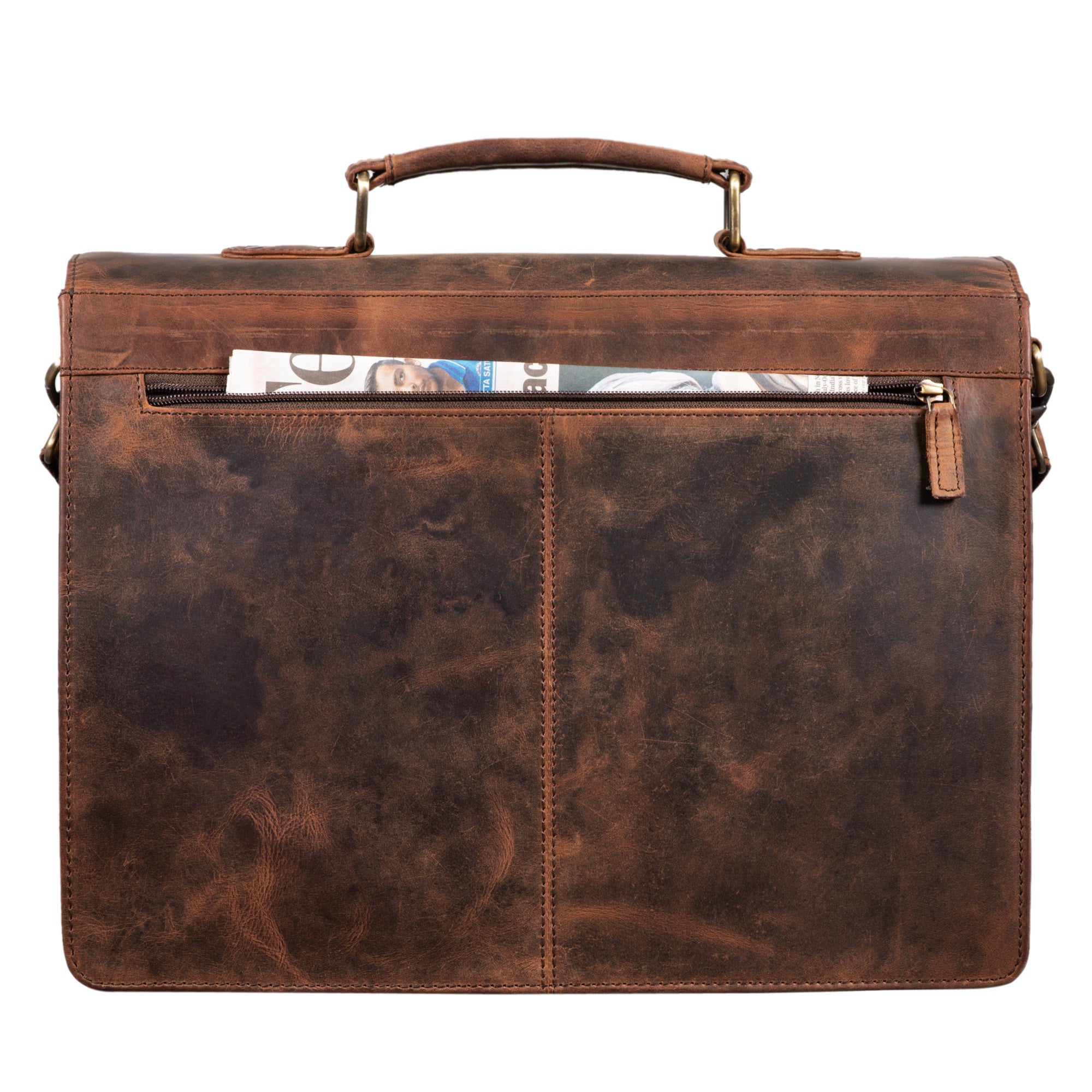 Vintage Leder Aktentasche Herren braun