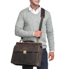 Schulterpolster dunkelbraun Leder