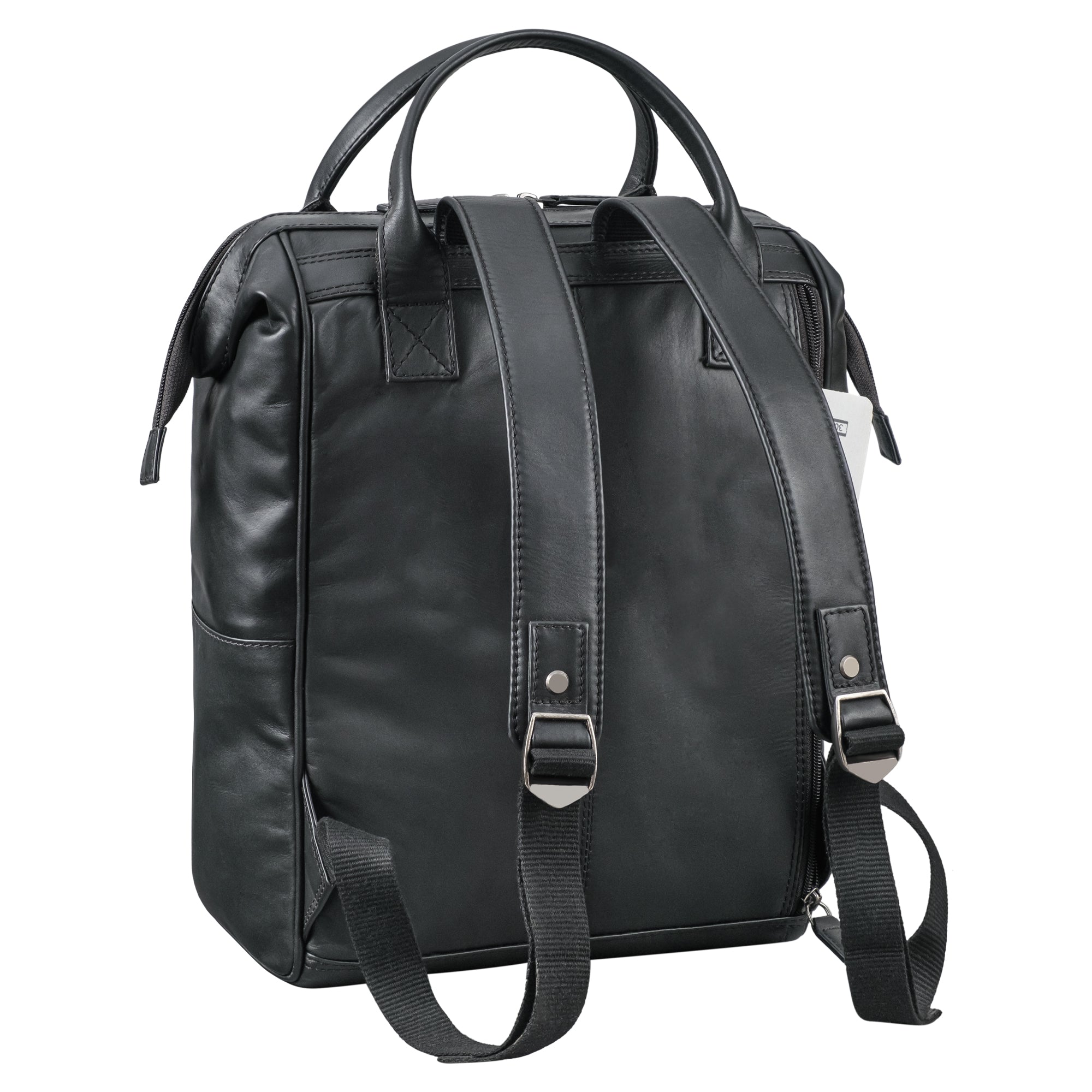 Lederrucksack Damen schwarz