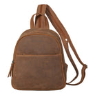 Tagesrucksack Damen Leder braun