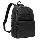 Leder Rucksack Schule schwarz groß