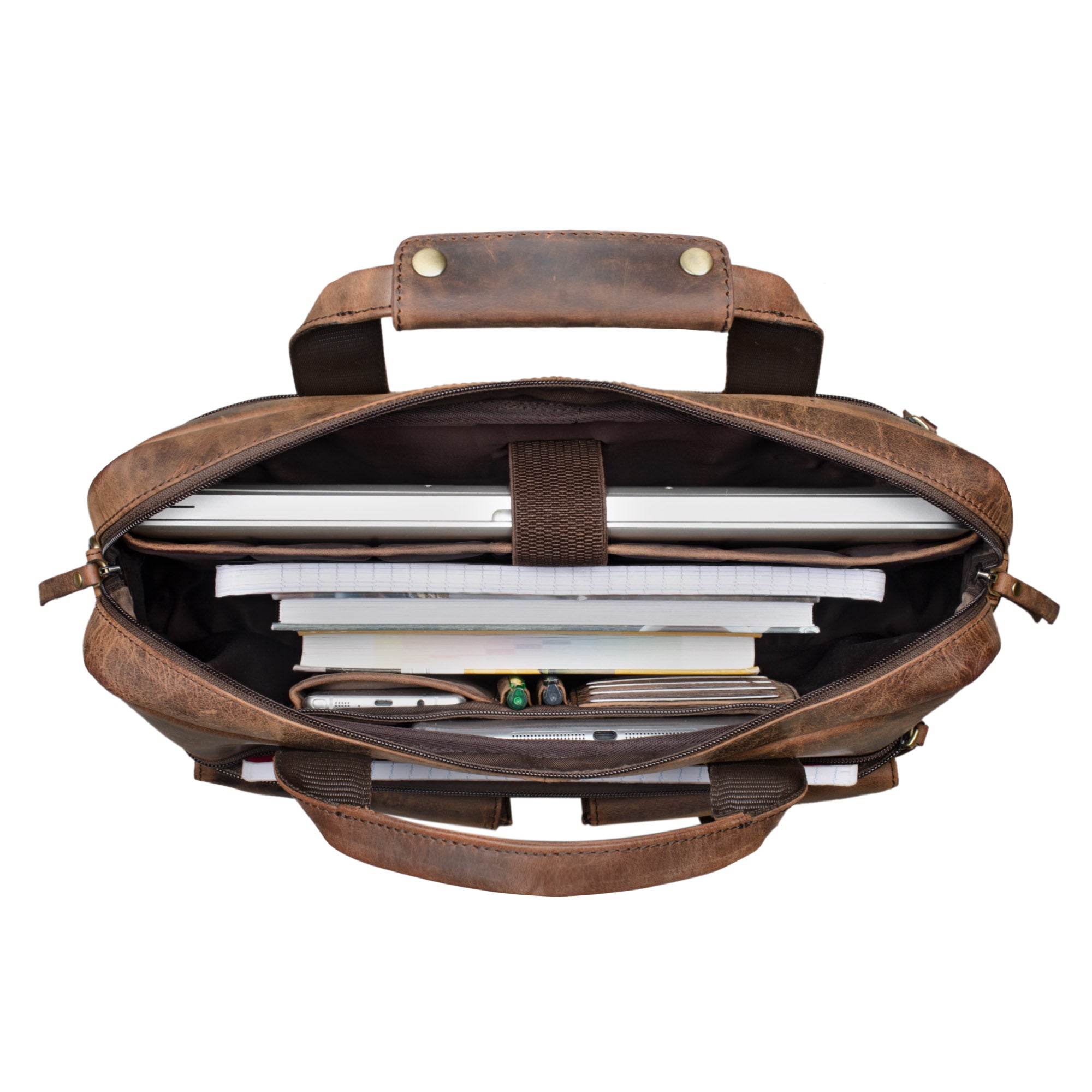 Handtasche groß Laptopfach Herren Damen 