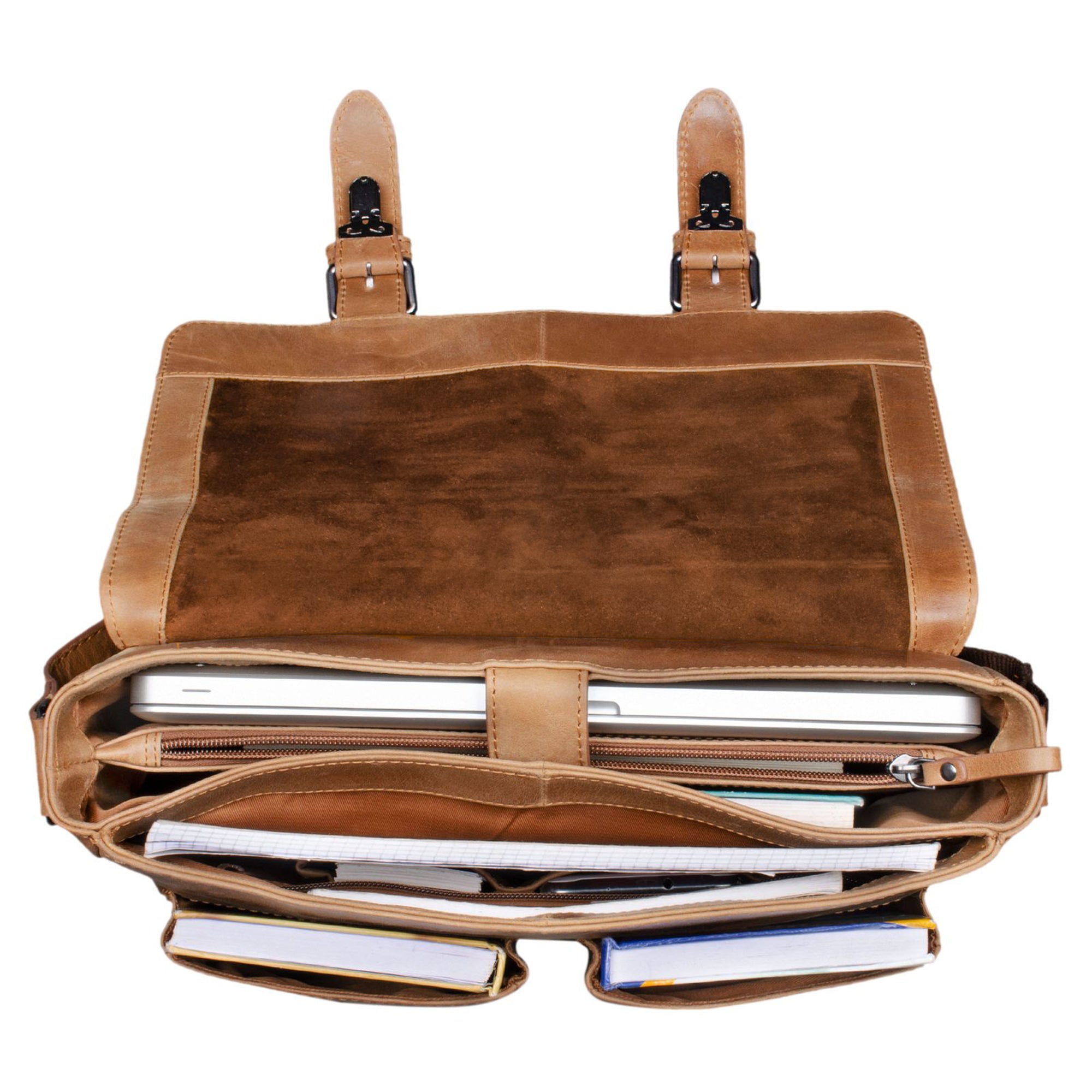 Braune Leder Aktentasche Businesstasche