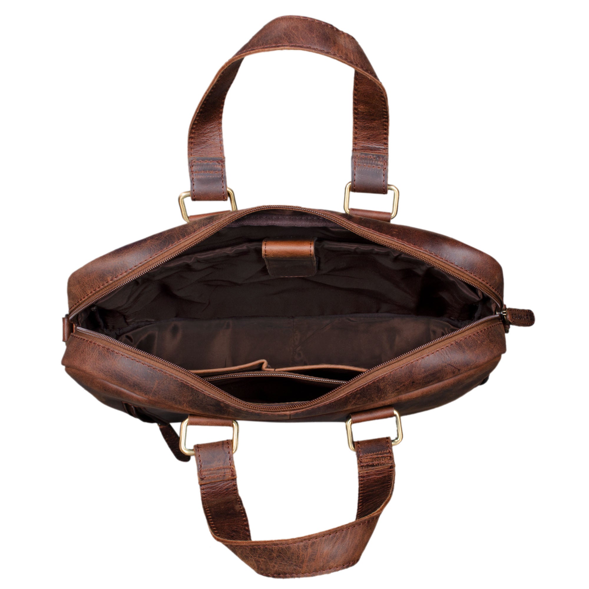 Vintage Bürotasche Leder Männer braun
