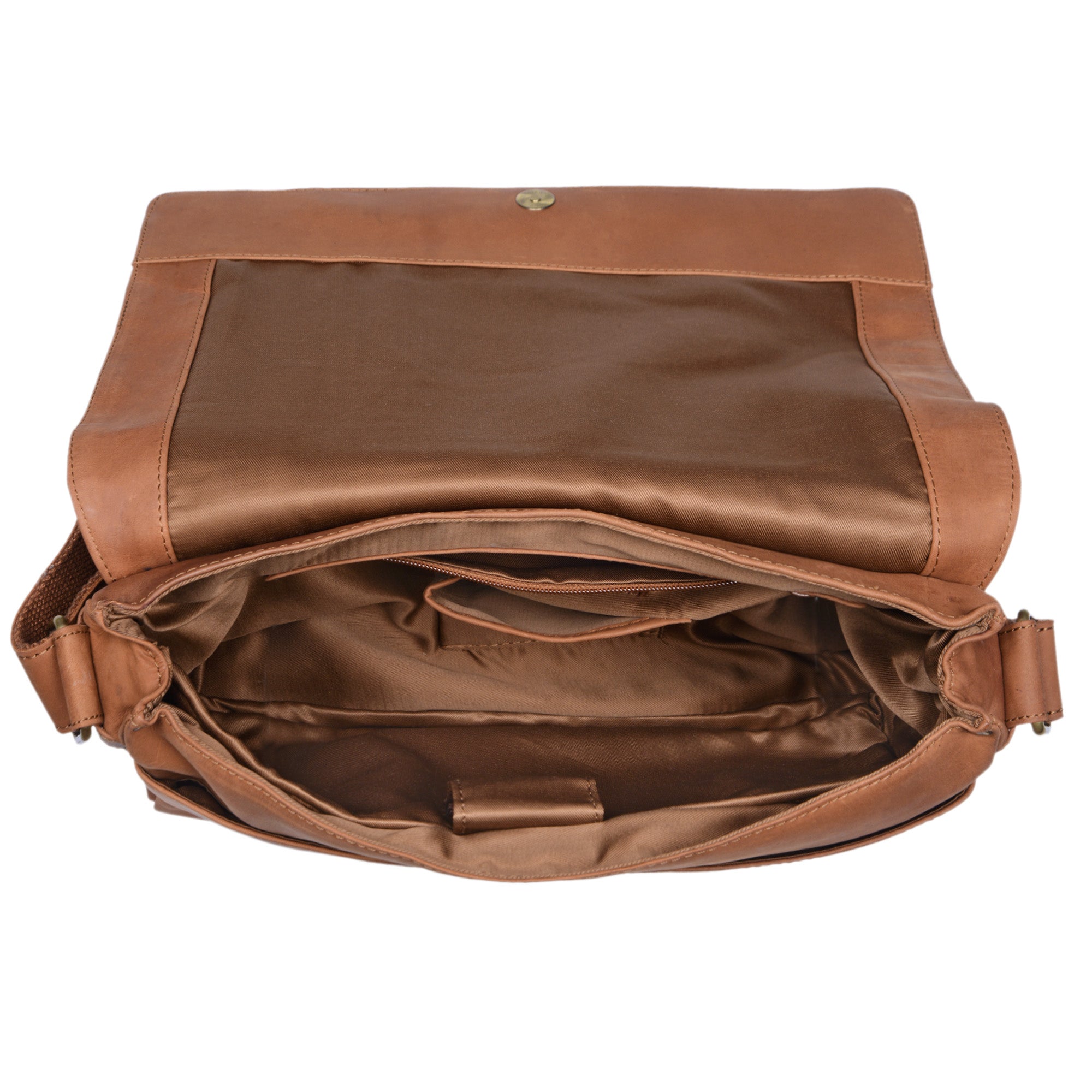 Grosse Ledertasche DIN A4 braun
