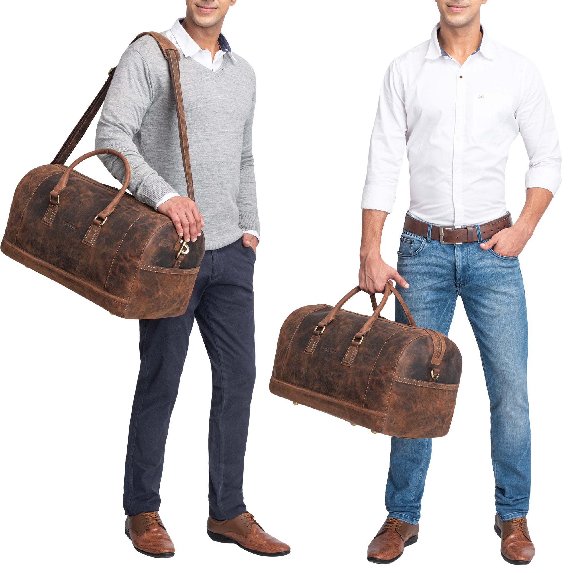 Handgepäck Reisen Ledertasche Braun