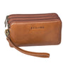 “Kenneth” Bolsa De Pulso Masculina De Couro Com Alça Para Pulso