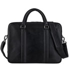 Ledertasche Herren Damen aus schwarzem Leder Laptop
