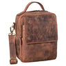 "Gideon" Bolsa Masculina de Couro Vintage Pequena e Estilosa