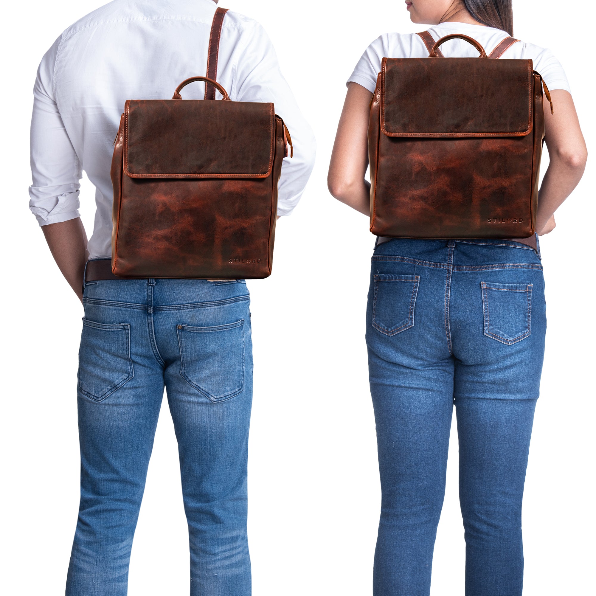 Lederrucksack Cognac braun