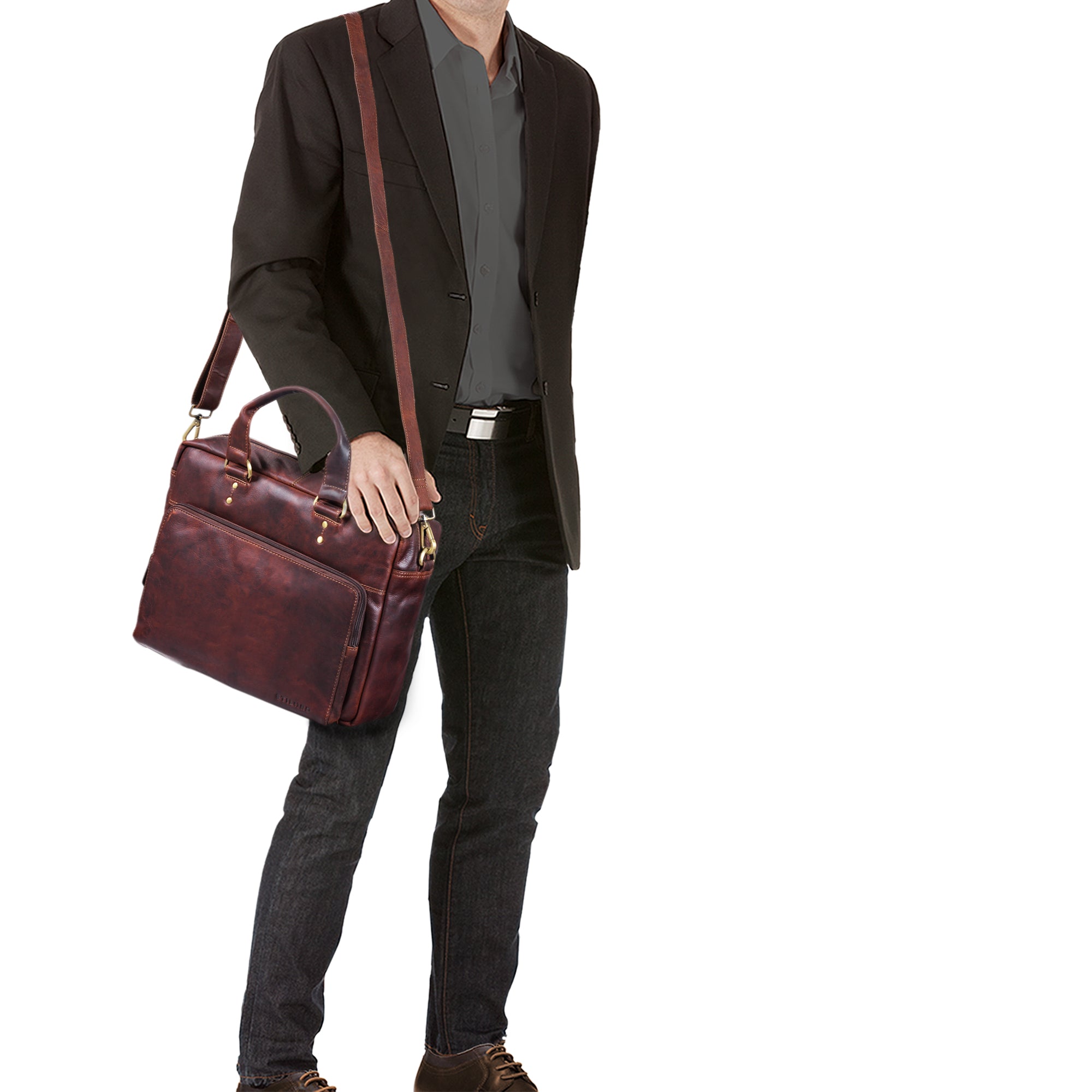 Ledertasche zum Umhängen Herren Vintage