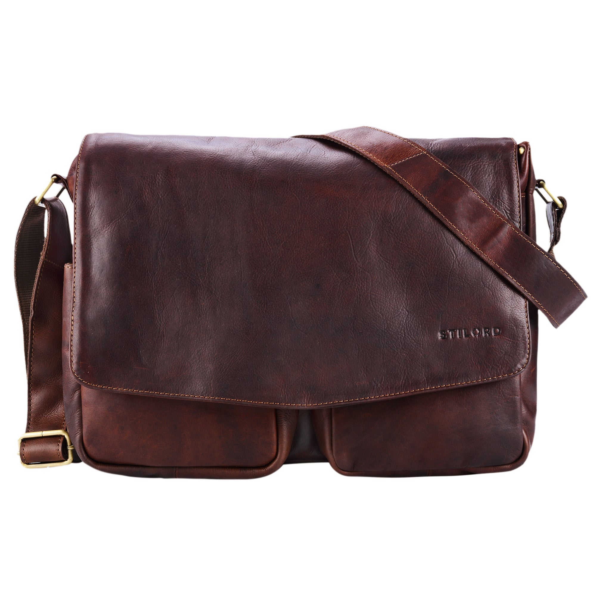 Braune Ledertasche Umhängetasche Herren