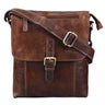 Kleine Ledertasche zum Umhängen braun