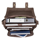  Schultertasche Leder dunkelbraun