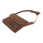 Kleine Ledertasche zum Umhängen braun