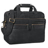 Klassische Lehrertasche Retro Leder schwarz