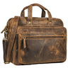 B-WARE "Walt" Vintage Briefcase Homens de Couro Mulheres