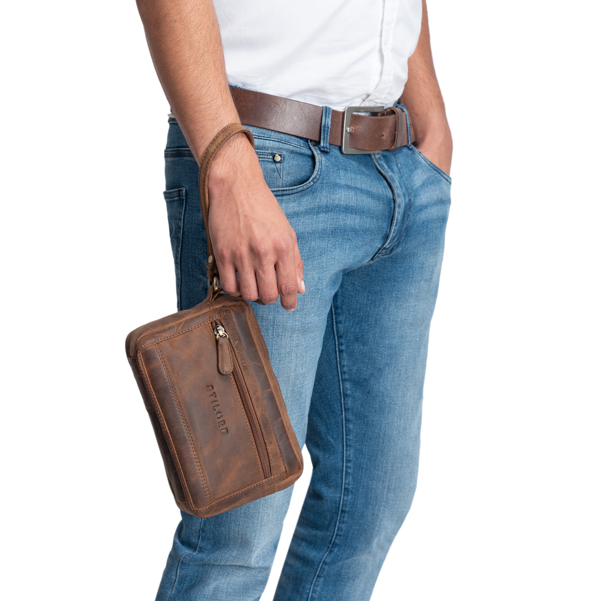 Männer Tasche Leder braun