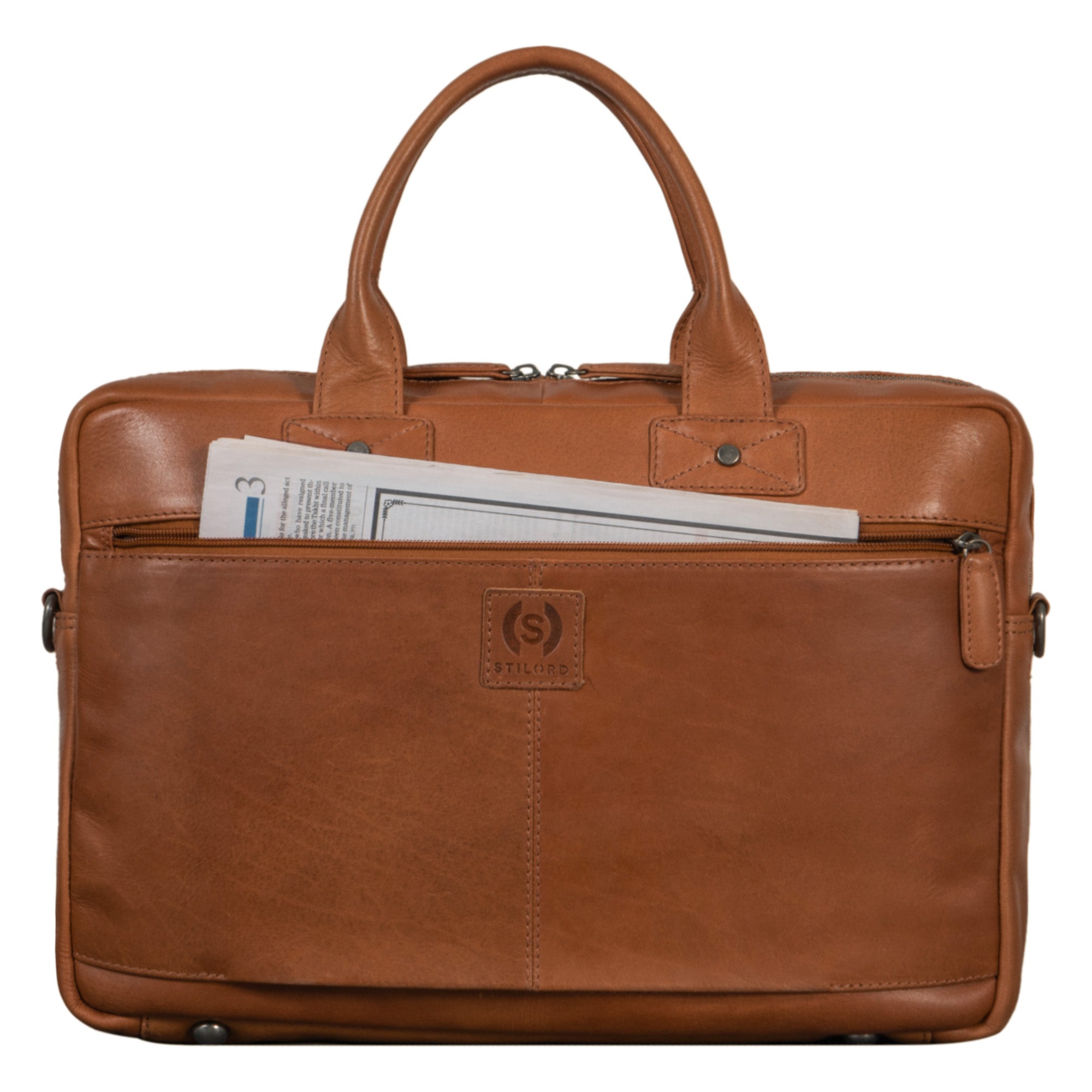 15.6 Zoll Laptop Ledertasche braun