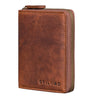 "Giannis" Carteira Pequena Homem Couro Vertical RFID Vintage