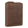 "Giannis" Carteira Pequena Homem Couro Vertical RFID Vintage
