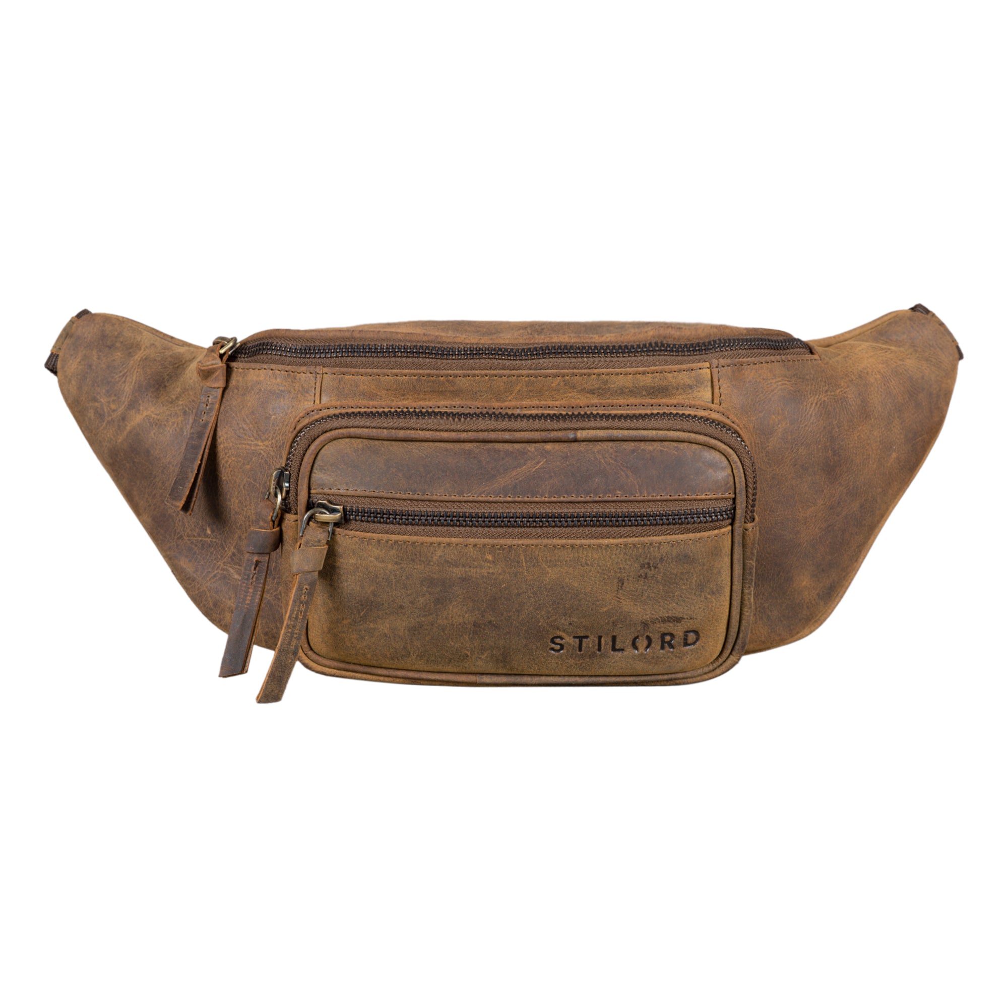 Echtleder Bauchtasche braun