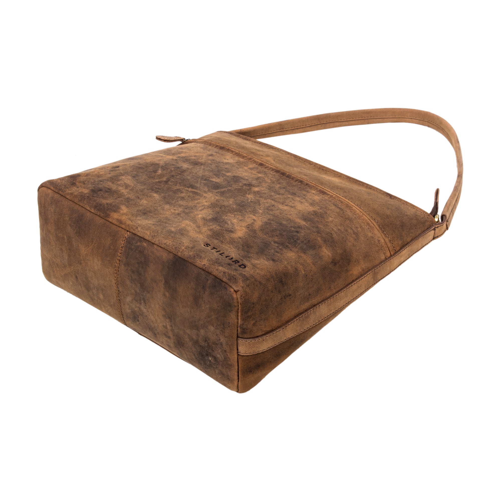 Leder Handtasche modern braun Damen