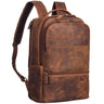 "Thore" Mochila Luxuosa de Couro com Compartimento para Laptop 17"
