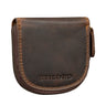 "Cash" Carteira Porta Moedas Slim Couro Vintage com Fecho