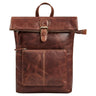 "Niagara" Mochila Rolltop Feminina de Couro para Laptops de 13,6 polegadas e Documentos A4