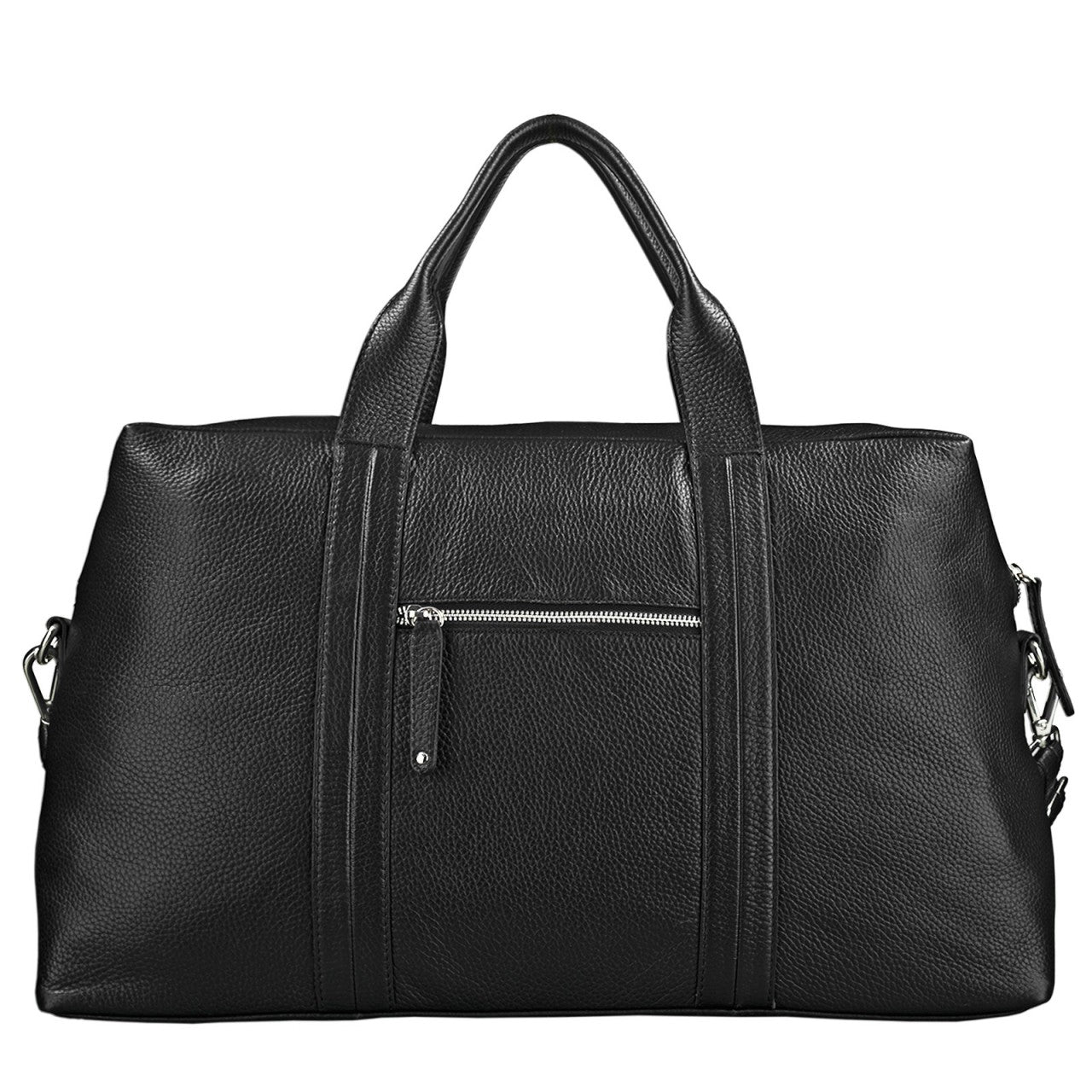 Stilvolle Reisetasche Leder schwarz