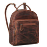 "Kima" Mochila Vintage Feminina Pequena de Couro  Mochila Mulher