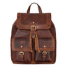 "Nora" Grande Mochila de Couro Vintage